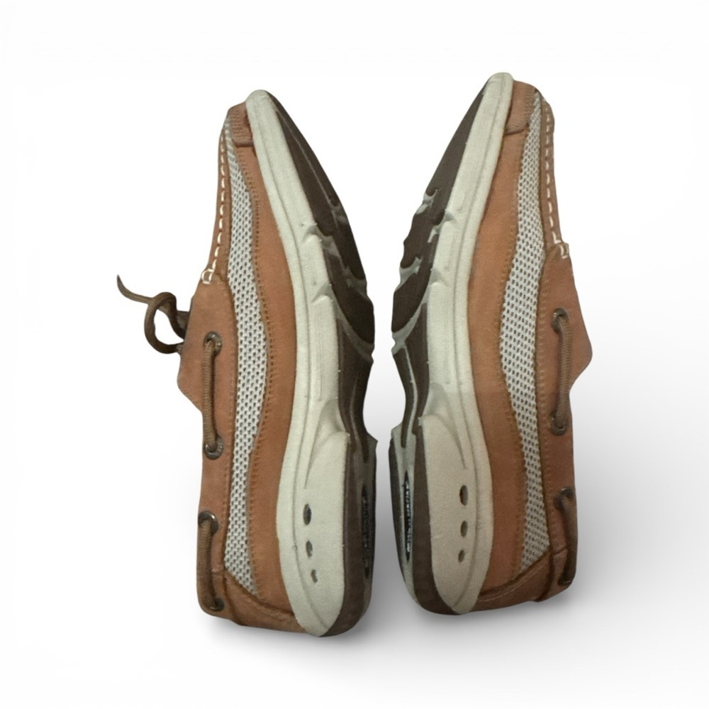 West Marine Brown Leather Boat Shoes Boating Coastal Slip On Shoe Yacht Club NWT - Picture 5 of 5